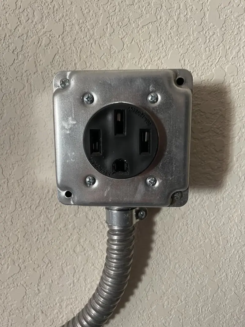 NEMA 14-50 outlet installed for Smart Home Electrical in Bowie